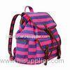 Colorful Leisure Ladies Canvas Backpack Spacious Bags For Clothes / Cellphones