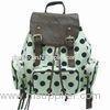 Round Dot Stylish Ladies Canvas Backpack Satchel For Weekend Hiking