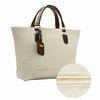Fall Green / White Genuine Leather Handbag Waterproof Fashion Everyday Use Bags