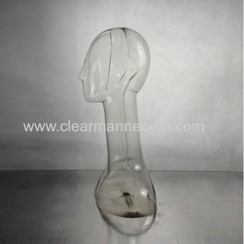 Eco-friednly transparent PC female mannequin heads