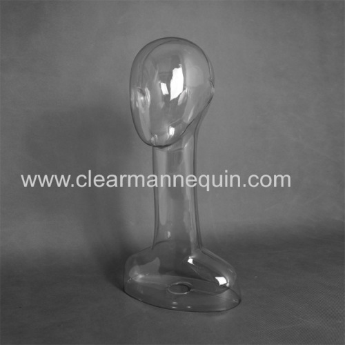 Eco-fiendly transparent male plastic mannequin head special offer