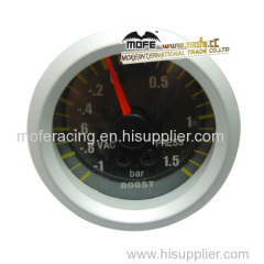 52mm carbon fiber black face turbo gauge meter