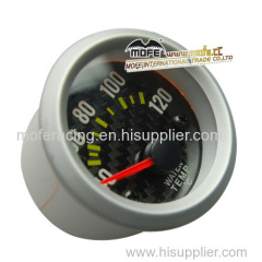 52mm carbon fiber black face water temp gauge meter