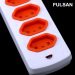 UL standard 5 ways power strip with switch and surge protection