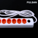 extension socket outlet/5 way electrical extension socket/color power strip