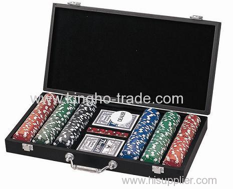 300pcs wooden case poker chip sets china suppliers