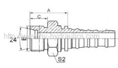 pipe connector METRIC MALE 24 degrees CONE SEAT