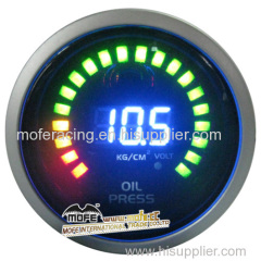 52mm bright blue LCD digital oil temp gauge