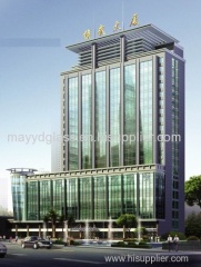 Heat insulated construction decorated curtain wall glass
