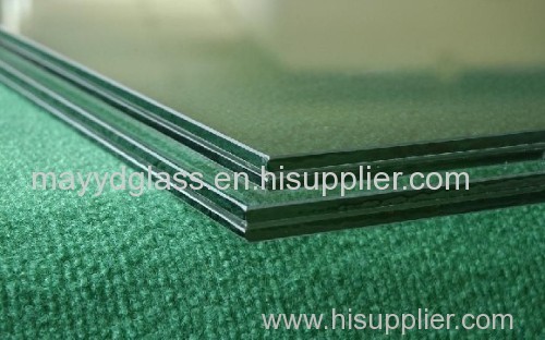 Color decorated laminated building glass