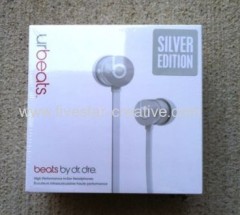 Beats by Dr.Dre Limited Edition Silver urBeats In Ear Headphones Earbuds with Built-in Mic