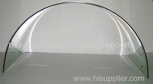 Curved tempered building glass for windows