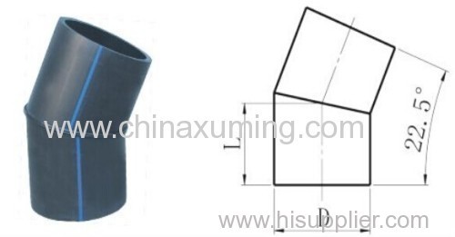 HDPE Butt Welding 22.5 Degree Elbow Fittings