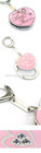 personlized logo handbag table hooks, heart shape bag holders