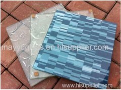 Tempered color decorated pattern glass