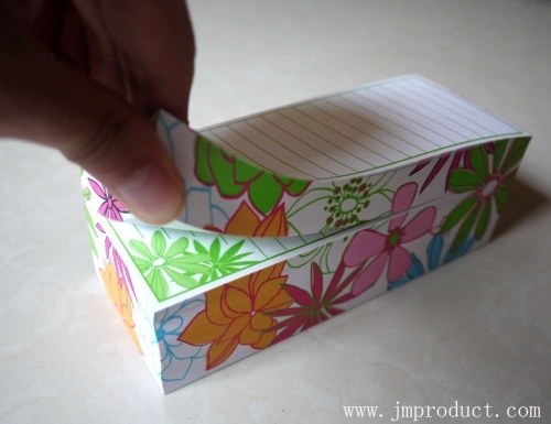 printed container memo pad