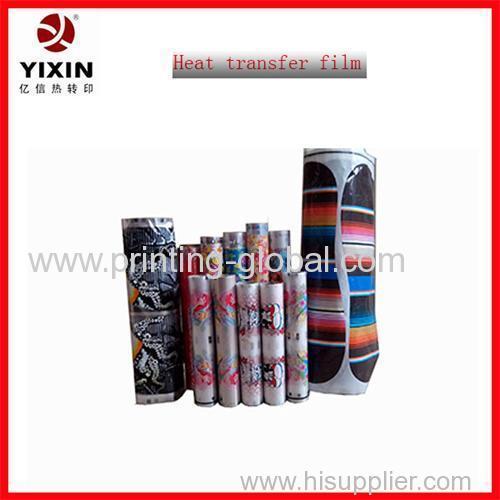 Plastic heat transfer printing film