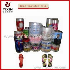 Plastic heat transfer printing film