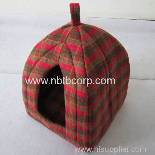 Classical red tartan design cat pet foldable fabric/foldable house