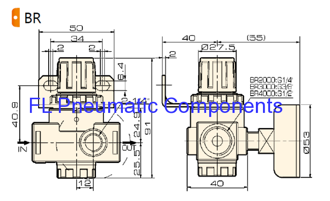 BR4000 Air Pressure Regulators