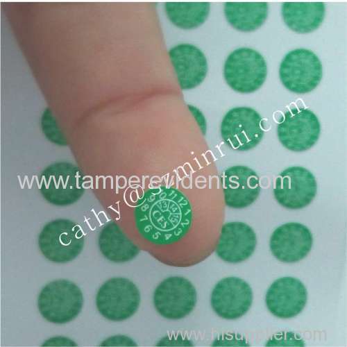 China OEM manufacturer printing customer security self adhesive sticker