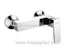 contemporary Square Shower Mixer Faucet Wall Mounted with Two Holes