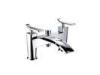 Double Lever Deck Mounted Bath Water Mixer Taps for Bathroom