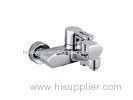 contemporary Wall Mounted Bathroom Single Lever Faucet , Two Hole Washroom Mixer Taps