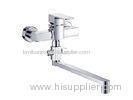 One Lever Rectangle Wall Mounted Bath Taps / Two Hole Bath shower Faucet