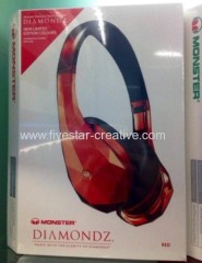 New Limited Edition Colours Monster Diamond Tears Edge High-Definition On-Ear Headphones with Apple ControlTalk