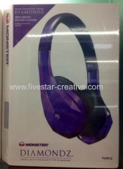 New Limited Edition Colours Monster Diamond Tears Edge High-Definition On-Ear Headphones with Apple ControlTalk