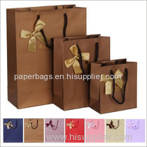 Hangzhou Manufacturer Paper Material OEM Handmade Paper Bag/Brown Kraft Paper Bag whit rope Handles