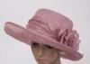 12cm Light Purple Sinamay Ladies Church Hats With Roll Up Brim For Party