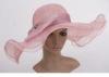 13cm Soft Wavy Brim Tea Party Hats / Sinamay Church Hats For Women
