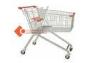 Professional European Supermarket Shopping Cart , 100L Four Wheeled Shopping Trolley