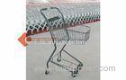 Four Wheeled Double Basket Shopping Cart Dolly With Powder Coated