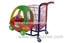 Colorful Kids Metal Shopping Carts , Fashion Supermarket Grocery Shopping Cart