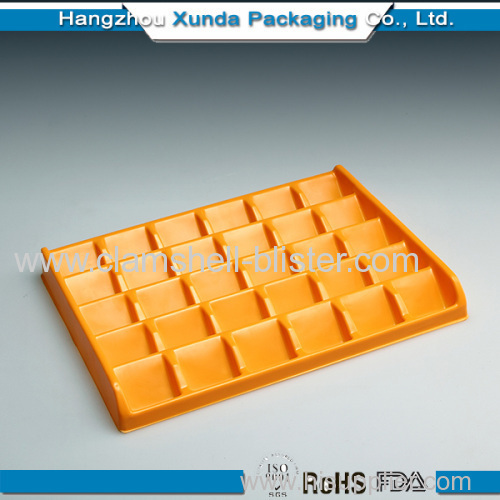 Rectangle plastic chocolate tray with dividers