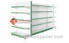 Green Wire Metal Gondola Shelving Empty Supermarket Shelves 3-7 Layers