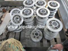 Poultry slaughterhouse equipment stainless steel corner wheel