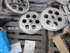 Poultry slaughterhouse equipment stainless steel corner wheel