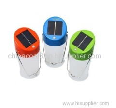 Water-resistant solar rechargeable camping lantern