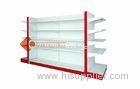 White Gondola Shelving racks for shopping mall , 40*80 post