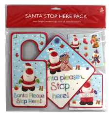 Santa stop here cards and door hanger