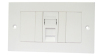 1-port UK type Flat Faceplate