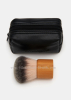 Bamboo Handled Kabuki Brush with PU Pouch