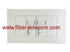 Double Port Plastic Wall Plate