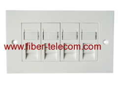 4-port UK type Flat Faceplate 140*86mm