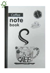 coffee time hardcover notebook college ruled