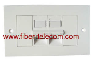 2-port UK type Flat Faceplate